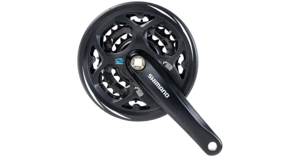 Bestseller Crankstel 7/8 Speed Shimano Altus FC-M311 42/32/22T Met Kettingrand Zwart