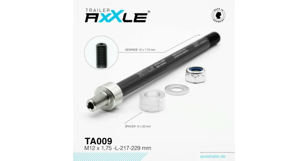 Steekas Voor Aanhangwagen Radoxx TA009 M12 x 1,75 Lengte 217-229mm Seizoensaanbieding