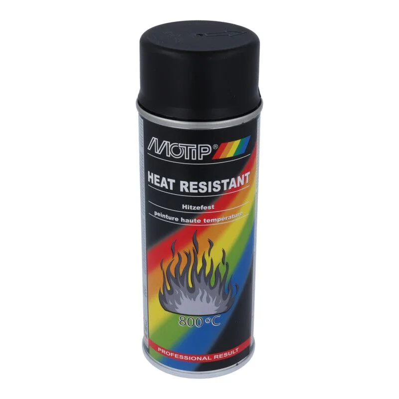 Motip Hittebestendige lak Spuitbus Zwart - 400 ML Populair